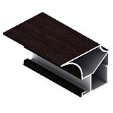 Стандарт.Ручка закрытая, венге темный, 5,4 м, анод. FLAT (AS0533.VP540.WDRPV.RA)