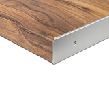 Планка для столешницы торцевая, универсальная, 600х40 мм, R5, алюминий матовый (1530/УМТ)