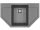 Мойка кухонная угловая, искусственный камень, цвет темно-серый (ES-24/309)