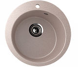 Мойка кухонная круглая, искусственный камень, цвет песочный (ES-13/302)