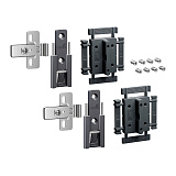 Комплект 2 средних петель WingLine L, с регулировкой, цвет антрацит (9339494)