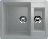 Мойка кухонная прямоугольная, две чаши без крыла, искусственный камень, цвет серый (ES-21/310)