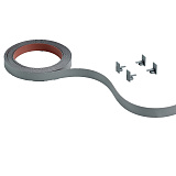 Комплект декоративного профиля SlideLine M, L2500 мм, H22 мм, под приклеивание, цвет серебристый (9209286)