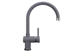 Смеситель кухонный однорычажный с полукруглым изливом, цвет бетон (UQ-021-05)
