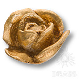 Ручка кнопка в форме розы, смола, ручная работа, цвет золото (RE 06 19)