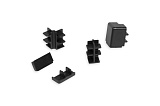 Комплект заглушек черный для прямоугольного плинтуса (5 шт.) (443Ч)