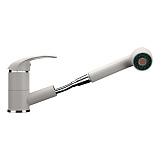 Смеситель кухонный ULGRAN с выдвижной лейкой, цвет белый (U-002/331)