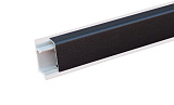 Пристеночный бортик алюминиевый прямоугольный, L = 3050 мм, Черный (440Ч)