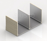 Профи, Направляющая верхняя Ш-образная двухполозная, дуб дымчатый, 5,4 м (CKRU0402)